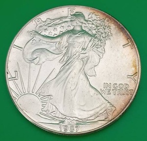 1987 American Silver Eagle Walking Liberty Silver Dollar