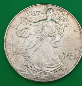 1998 American Silver Eagle Walking Liberty Silver Dollar