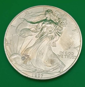 1997 American Silver Eagle Walking Liberty Silver Dollar