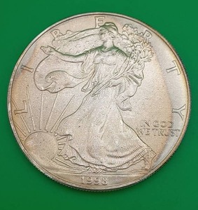 1998 American Silver Eagle Walking Liberty Silver Dollar