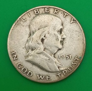 1951 Silver Franklin Half Dollar