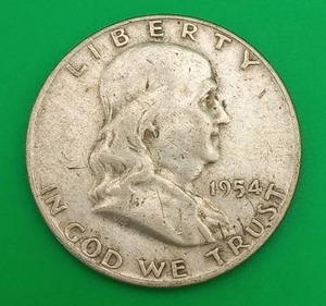 1954 Silver Franklin Half Dollar