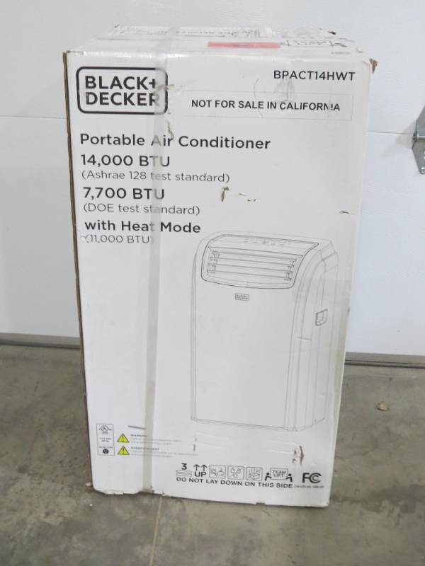 Black + Decker BPACT14HWT 14000 BTU Portable Air Conditioner White