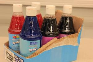 5ct Assorted Kool-Aid Snow Cone Syrup Grape, Tropical Punch, Blue Raspberry