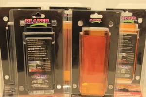 5 blazer international amber black search light covers new