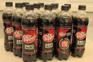 12ct Dr. Pepper Zero Sugar Soda 16.9oz Bottles