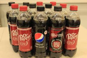 12ct Assorted Soda Dr. Pepper, Dr. Pepper Zero Sugar, Pepsi Zero Sugar 16.9oz Bottles
