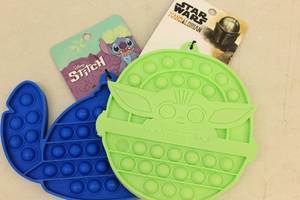 2ct Star Wars Mandalorian and Disney Lilo & Stitch Silicone Trivet Fidget Toy