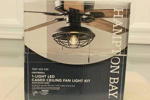 Hampton Bay Universal 1-Light LED Caged Ceiling Fan Light Kit