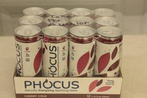 Phocus Naturally Energizing Sparkling Water 12-Pack Cherry Cola Flavor