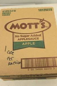 4ct 12-Pack Motts Apple Sauce Portable Pouches No Sugar Added