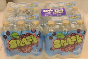 Splash Blast Water Beverage 24 Half-Liter Multipack 4 Six Packs with Electrolytes Acai Grape Flavor