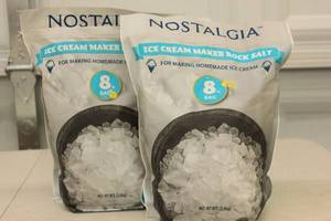 2ct Nostalgia 8lb Bag of Ice Cream Maker Rock Salt For Making Home Made Ice Cream