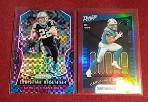lot 2 image: (2) #d Christian McCaffrey Cards