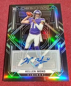 lot 13 image: 2021 Obsidian Autographed Kellen Mond Rookie Card - #d199