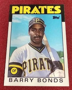 lot 32 image: 1986 Topps Traded Barry Bonds Rookie Card