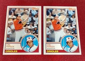 lot 36 image: (2) 1983 Topps Cal Ripken Cards (2nd Year)