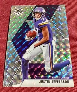 lot 37 image: 2020 Mosaic Justin Jefferson Mosaic Silver Prizm Rookie Card