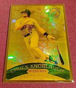 lot 40 image: 1996 Stadium Club Chuck Knoblauch Extreme Winners Gold - Very Rare