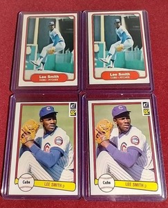 lot 48 image: (4) 1982 Lee Smith Rookie Cards