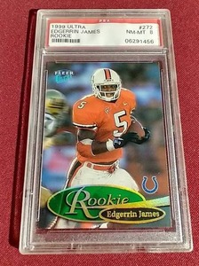 lot 54 image: 1999 Ultra Edgerrin James Rookie Card - PSA 8