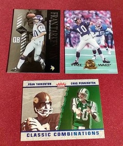 lot 55 image: (3) Numbered Fran Tarkenton Cards