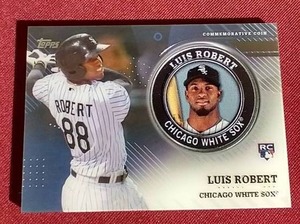 lot 58 image: 2020 Topps Luis Robert Commemorative Coin Rookie Card