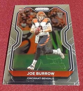 lot 59 image: 2020 Prizm Joe Burrow Rookie Card - Ghost Error