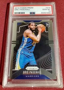 lot 63 image: 2019 Prizm Eric Paschall Rookie Card - PSA 10
