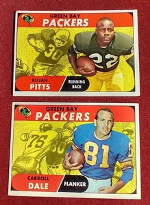 lot 65 image: (2) 1968 Topps Packers Cards