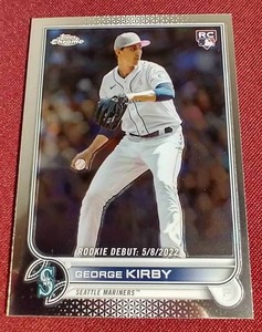 lot 75 image: 2022 Topps Chrome George Kirby Rookie Card