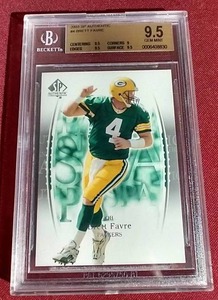 lot 92 image: 2003 SP Authentic Brett Favre Card - BCG 9.5