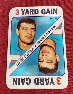 lot 97 image: 1971 Topps Larry Csonka Game Card