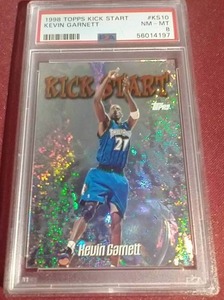 lot 104 image: 1998 Topps Kick Start Kevin Garnett Card - PSA 8