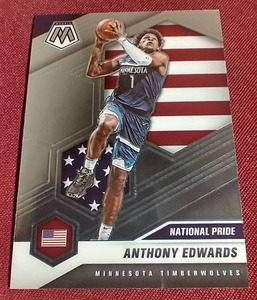 lot 116 image: 2020-21 Mosaic Anthony Edwards National Pride Rookie Card