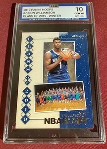 lot 118 image: 2019 Hoops Zion Williamson Rookie Card - ISA 10