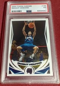 lot 123 image: 2004 Topps Chrome Dwight Howard Rookie Card - PSA 7