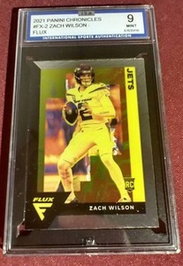 lot 124 image: 2021 Chronicles Flux Zach Wilson Rookie Card - ISA 9