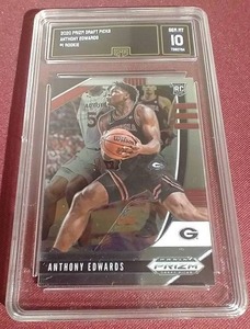 lot 139 image: 2020 Prizm Draft Picks Anthony Edwards Rookie Card - GMA 10
