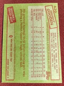 lot 148 image: 1985 Topps Dwight Gooden Rookie Card