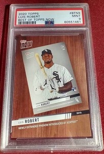 lot 149 image: 2020 Topps Luis Robert Best of Topps Now Rookie Card - PSA 9