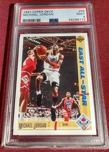 lot 158 image: 1991 Upper Deck Michael Jordan - PSA 9