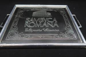 lot 59 image: SAMBUCA MIRRORED TRAY  WALL HANGER