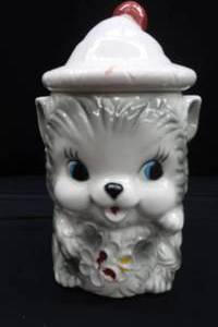 lot 63 image: VINTAGE CERAMIC KITTY COOKIE JAR