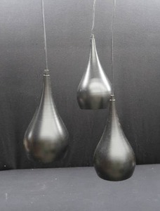 lot 101 image: GROOVY BLACK SPUTNI HANGING LIGHTS