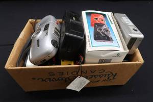 lot 110 image: LOT OF EARLY AGED REAL FILM CAMERAS