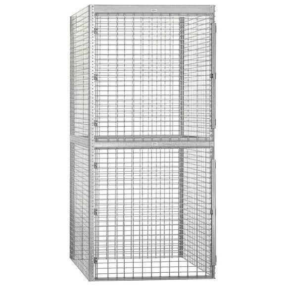 lot 1 image: NEW - Salsbury Industries 8244-S 48 Wide Double Tier Bulk Storage Locker - Starter - 48 Inches Deep FLAT PACKED