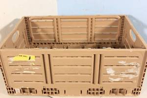 lot 76 image: Foldable Plastic Crate Brown - See Pictures