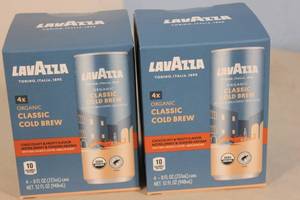 lot 151 image: 2ct LavAzza Italian Classic Cold Brew Coffee 100% Arabica 4-Pack