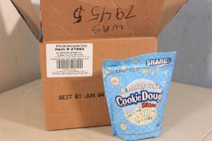 lot 179 image: 8ct Birthday Cake Cookie Dough Bites Egg Free Recipe Share Size Resealable Bag Best By 623